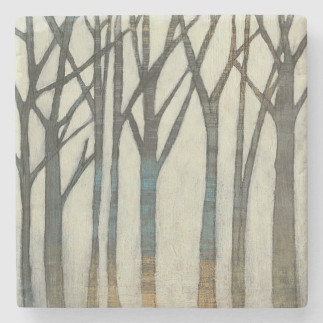 Birch Line I Stone Coaster (Front)