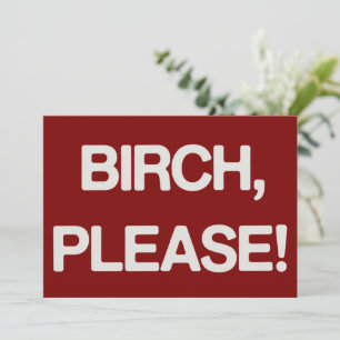 Birch Please Funny Christmas Matching Family Holiday Card