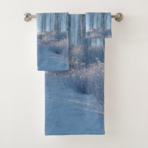 Birch Radiant Snow Forest Bath Towel Set
