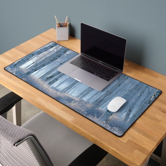 Birch Radiant Snow Forest  Desk Mat (Office 2)