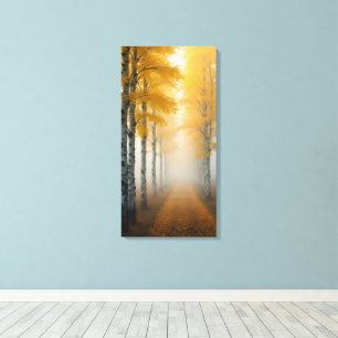 Birch Tree Alley Canvas Print