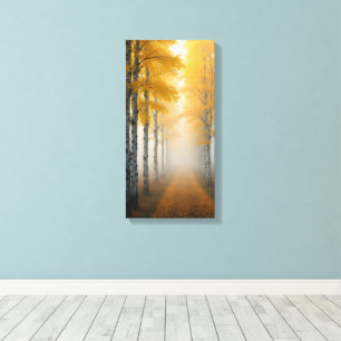Birch Tree Alley Canvas Print