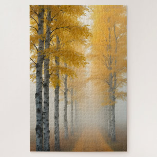 Birch Tree Alley Jigsaw Puzzle