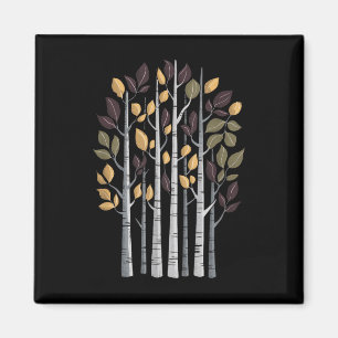Birch Tree Autumn Lover Fall Season Autumn Leaves  Magnet
