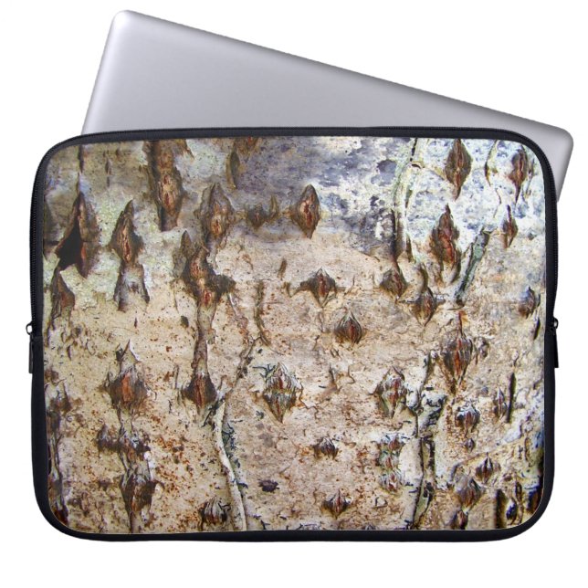 Birch Tree Bark Laptop Sleeve (Front)