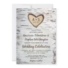 Birch Tree Bark Rustic Country Wedding Invitations