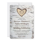 Birch Tree Bark Rustic Country Wedding Invitations