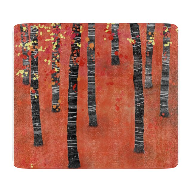 Birch Tree Forest Cutting Board (Front)