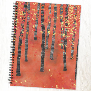 Birch Tree Forest Landscape Notebook