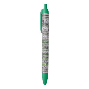 Birch Tree Forest Nature Black Ink Pen