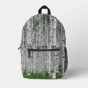 Birch Tree Forest Nature Printed Backpack