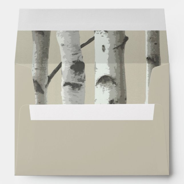 Birch Tree Greeting Cards Matching Envelope (Back (Bottom))