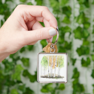 Birch Tree keychain