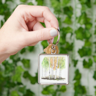 Birch Tree keychain