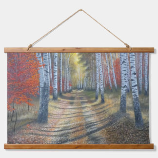 Birch Tree Lane Hanging Tapestry