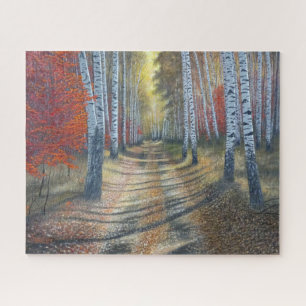 Birch Tree Lane Jigsaw Puzzle