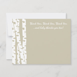 Birch Tree Note of Thanks Note Card