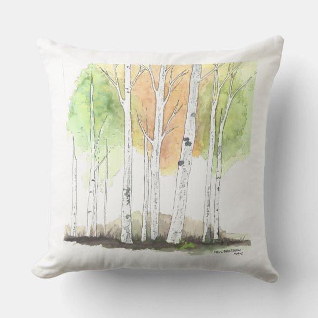 birch tree pillow (Front)