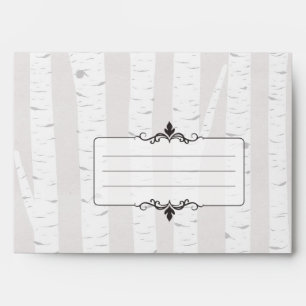 Birch Tree Rustic Nature Custom Wedding Invitation Envelopes