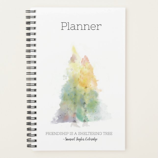 Birch Tree Soft Cover Spiral Planner (Front)