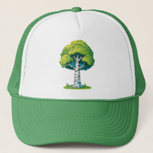 Birch tree trucker hat