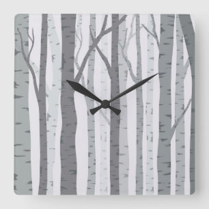 Birch Tree Wall Clock