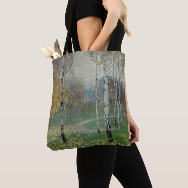 Birch Trees, 1904 (oil on canvas) Tote Bag (Close Up)
