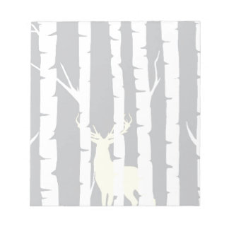 Birch Trees and Deer Notepad