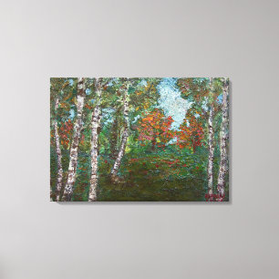 Birch Trees (by Kimon Loghi) Canvas Print