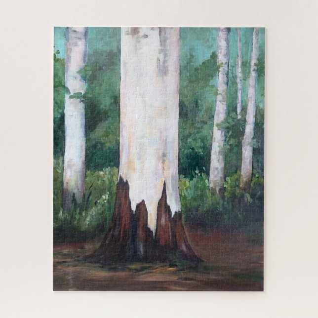 Birch Trees in Spring Jigsaw Puzzle (Vertical)