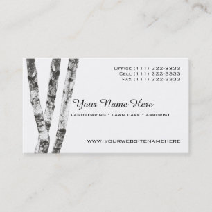 Birch Trees Landscape Arborist Business Card