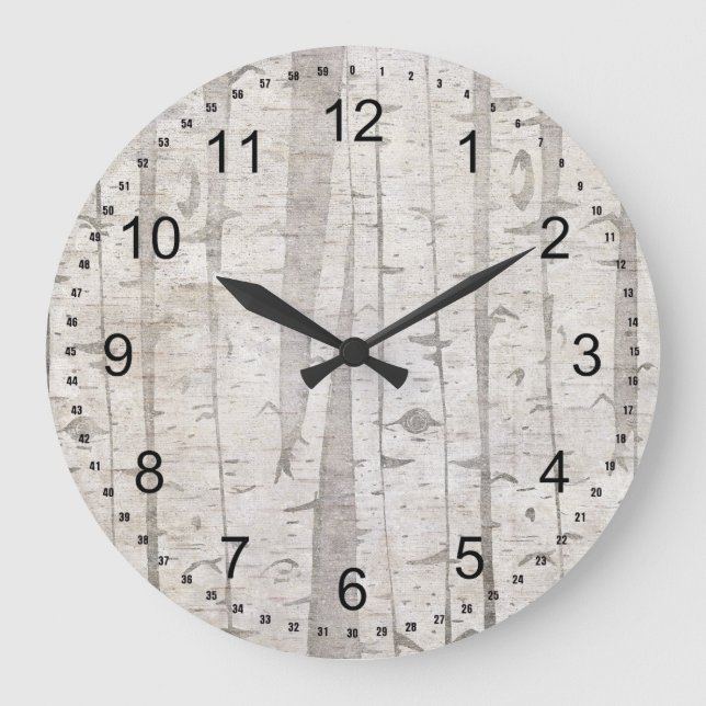 Birch Trees Large Clock (Front)