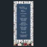Birch Trees Navy Blue Burgundy Wedding Menu Cards<br><div class="desc">Birch Trees Navy Blue Burgundy Wedding Menu Cards - feature various watercolor birch trees with roses,  peonies,  and greenery in shades of blush pink,  Marsala,  burgundy,  navy blue and more.</div>