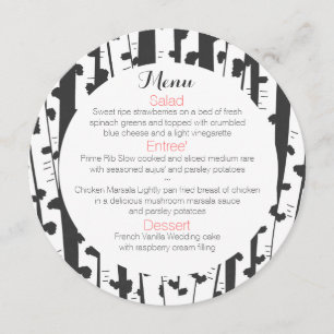 Birch Trees Round Menu