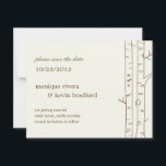 Birch Trees Save The Date Announcement - Sketchy<br><div class="desc">Beautiful birch trees come together to create an artistically modern, nature-inspired save the date card that your friends and family are sure to adore. The couple's initials carved on the tree make this design utterly special and unique. *Our Birch Tree Collection is created in a variety of organic and natural-looking...</div>