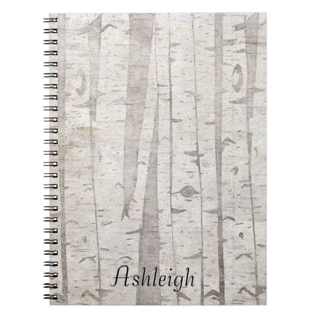 Birch Trees Spiral Notebook (Front)