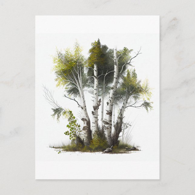 Birch Trees, The Birches Northern Ireland Postcard (Front)