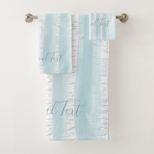 Birch Trees Trunks  Bath Towel Set (Insitu)