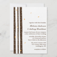 Birch Trees Wedding Invitations