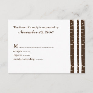 Birch Trees Wedding Response Cards