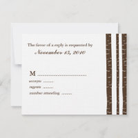 Birch Trees Wedding Response Cards