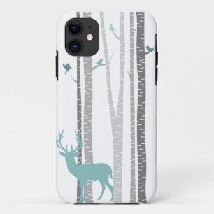 Birch Trees with Deer Case-Mate iPhone Case