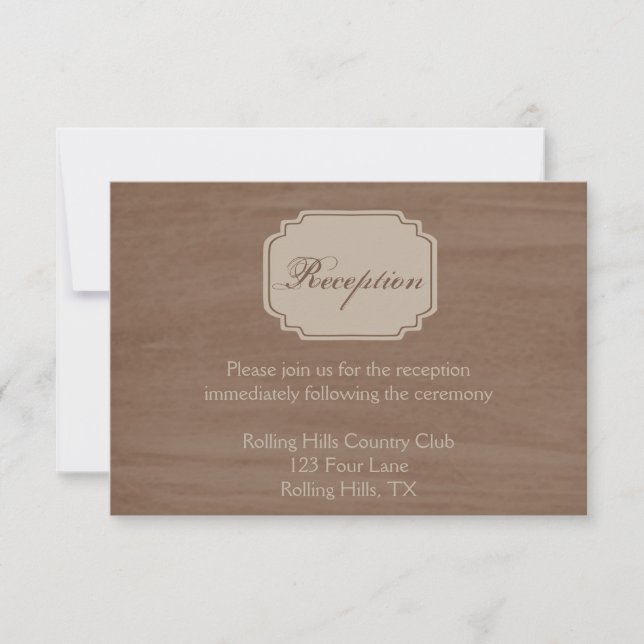 Birch Wood Beauty Fall Wedding Reception Invitation (Front)