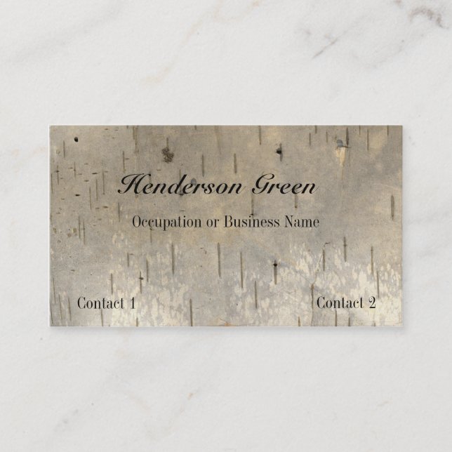 Birch Wood Print Business Card (Front)