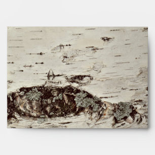 Birch Wood Rustic Wedding Envelope