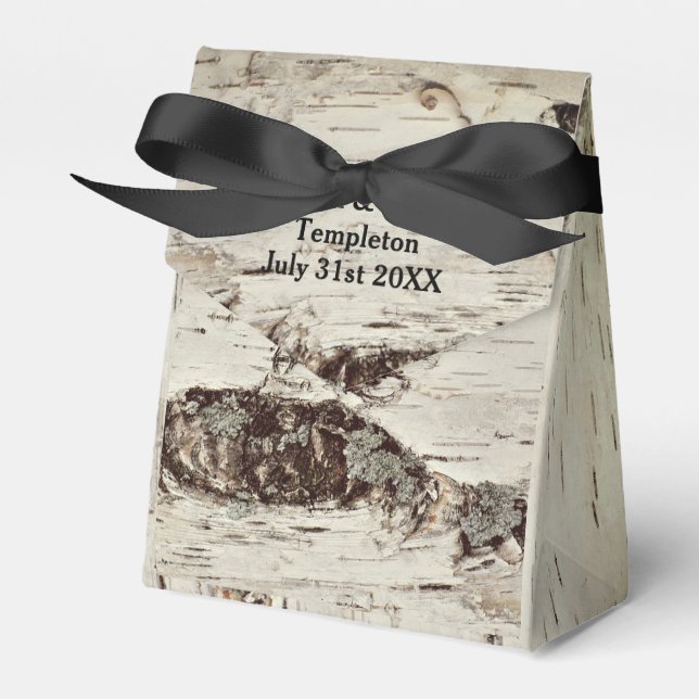 Birch Wood Wedding Gift Boxes (Front Side)