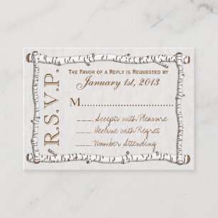 Birch Woods Rustic RSVP Cards (pk 100)