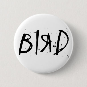 BIRD 6 CM ROUND BADGE
