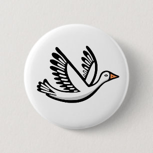 Bird 6 Cm Round Badge