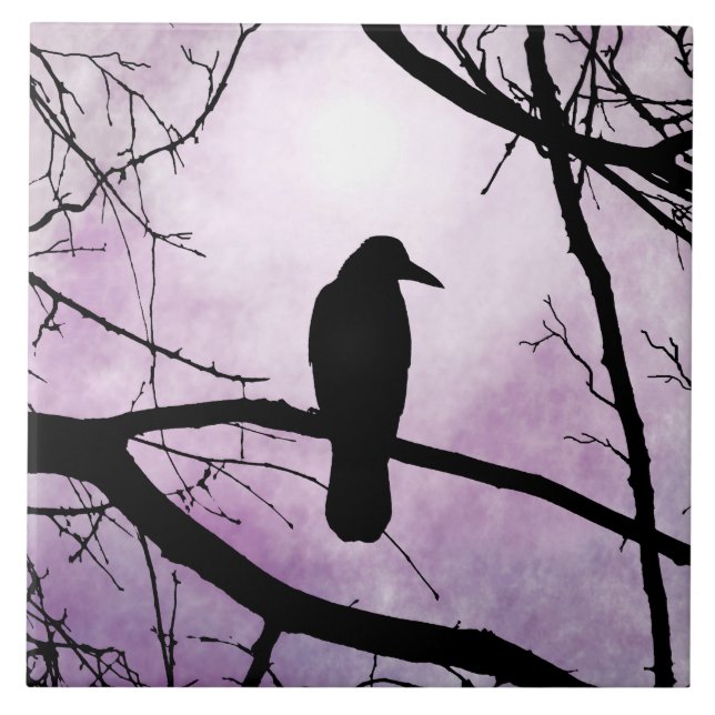 bird 78 Crow Raven Tile (Front)